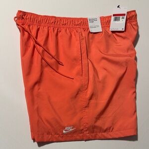 Nike Shorts Mens Large Orange Mesh Lined
